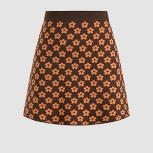 Knit A-line Mini Skirt